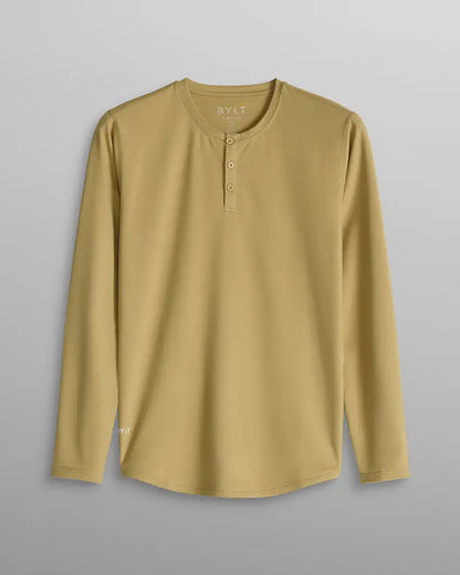 Henley Drop-Cut Long Sleeve: BYLT Signature