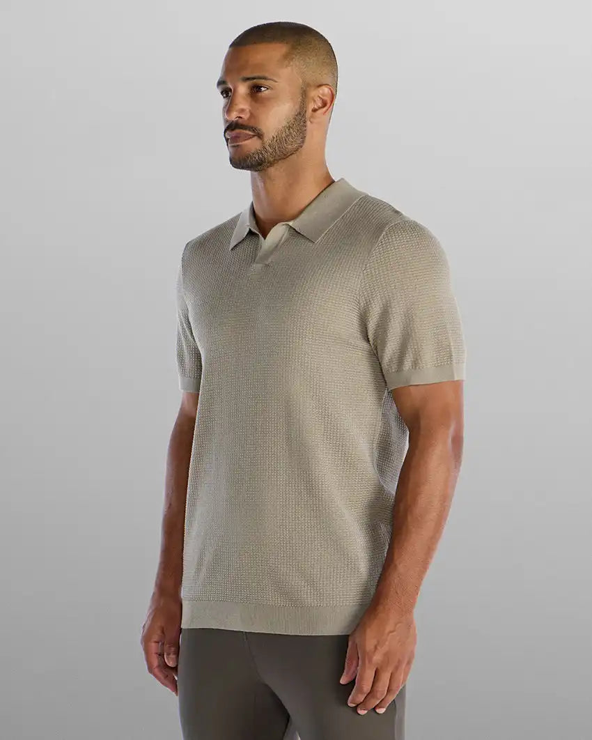 Textured Knit Polo