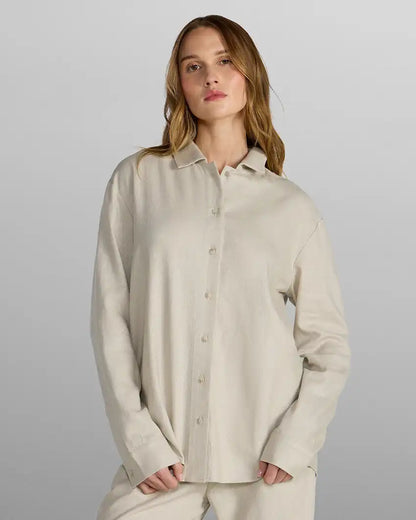 Women's Back to Basics Linen Button Down
