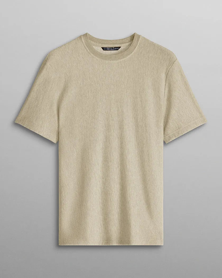 Brushed Herringbone Box Tee