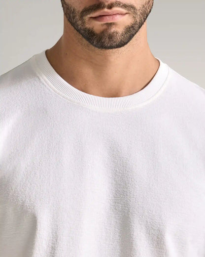 Slub Short Sleeve Drop-Cut