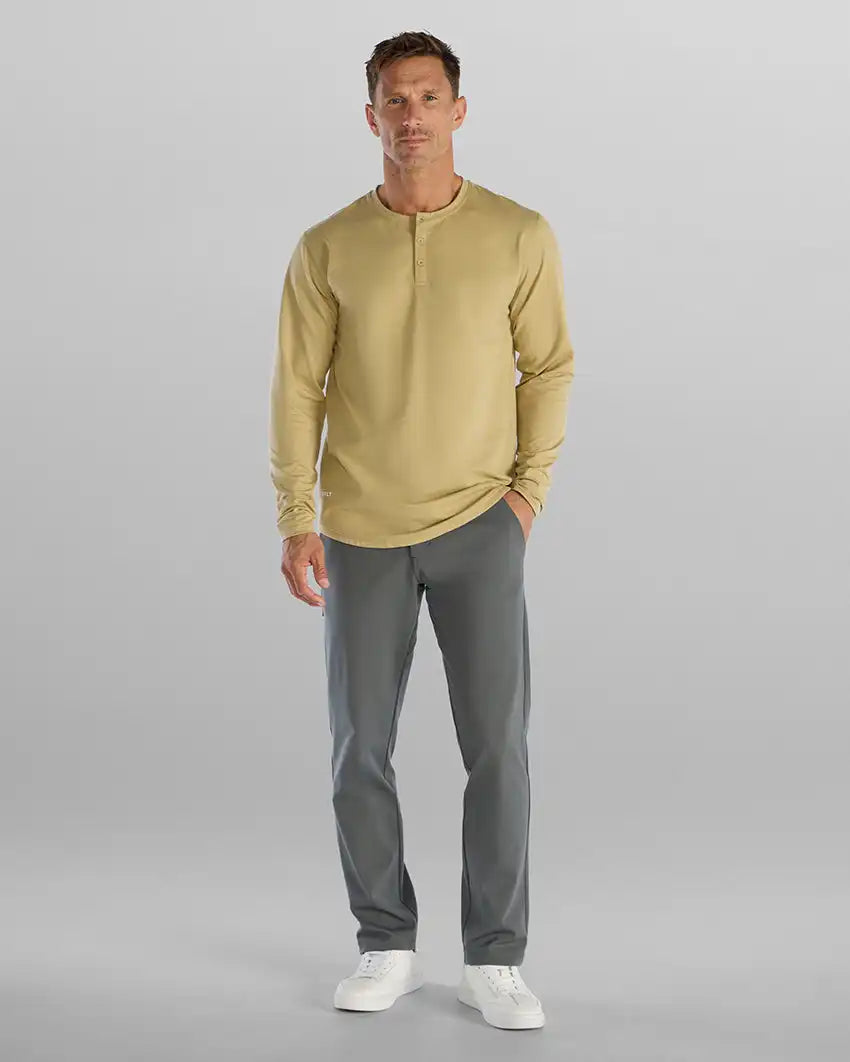 Henley Drop-Cut Long Sleeve: BYLT Signature