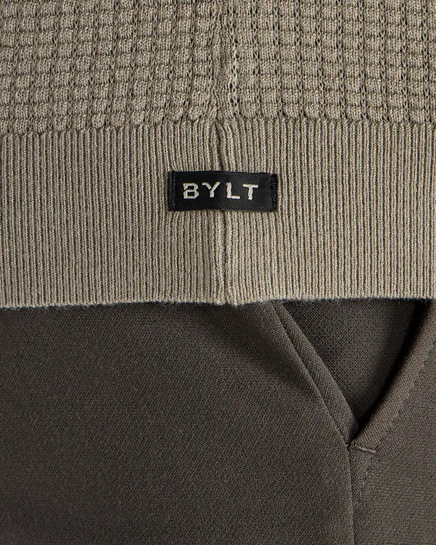 Textured Knit Polo