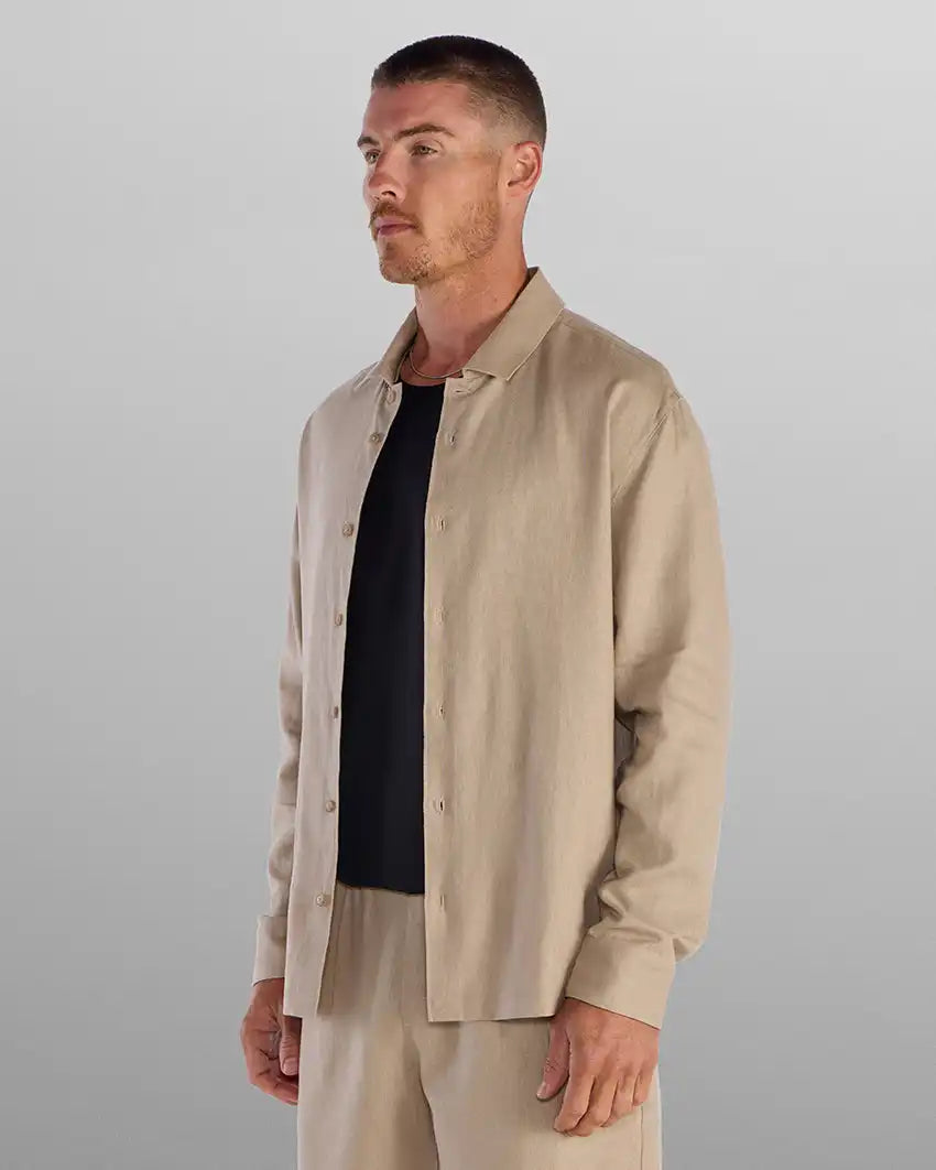 Back to Basics Linen Long Sleeve Button Down
