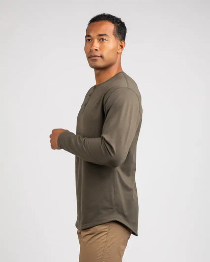 Henley Drop-Cut Long Sleeve: BYLT Signature