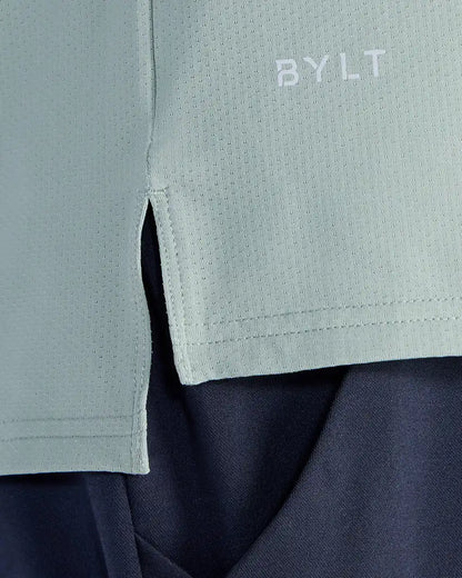 Pulse Long Sleeve Split-Hem Polo