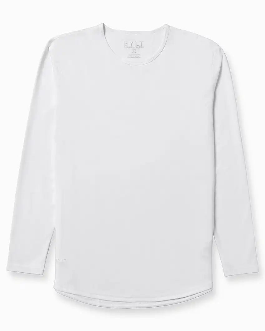 Cotton Long Sleeve Drop-Cut