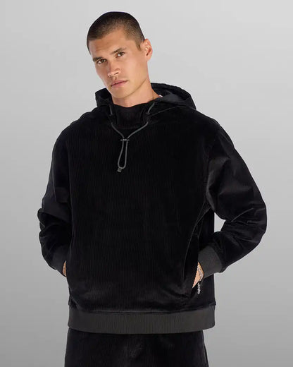 Corduroy Relaxed Mockneck Hoodie