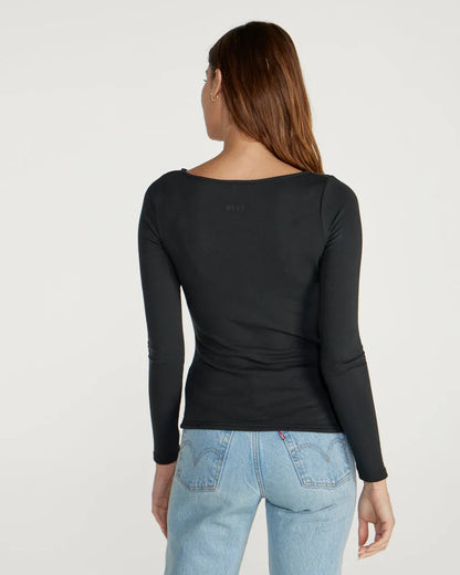 Drift Fitted Boat Neck Long Sleeve