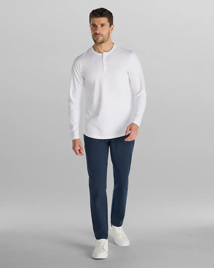 Henley Drop-Cut Long Sleeve: LUX