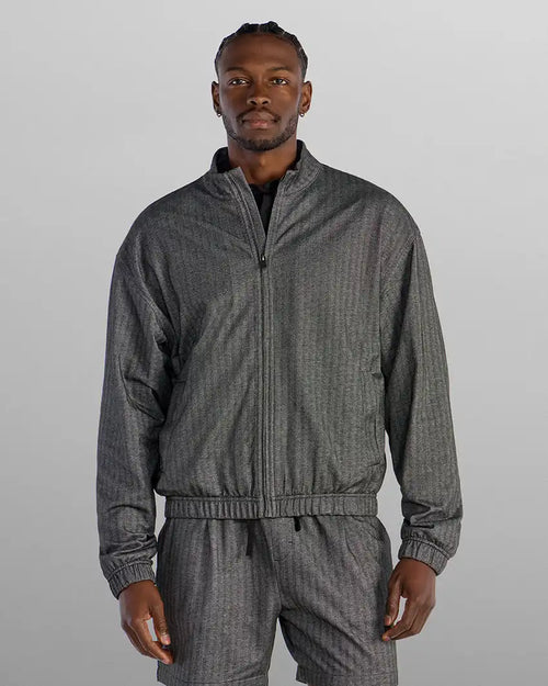 Lightweight Herringbone Full Zip Jacket