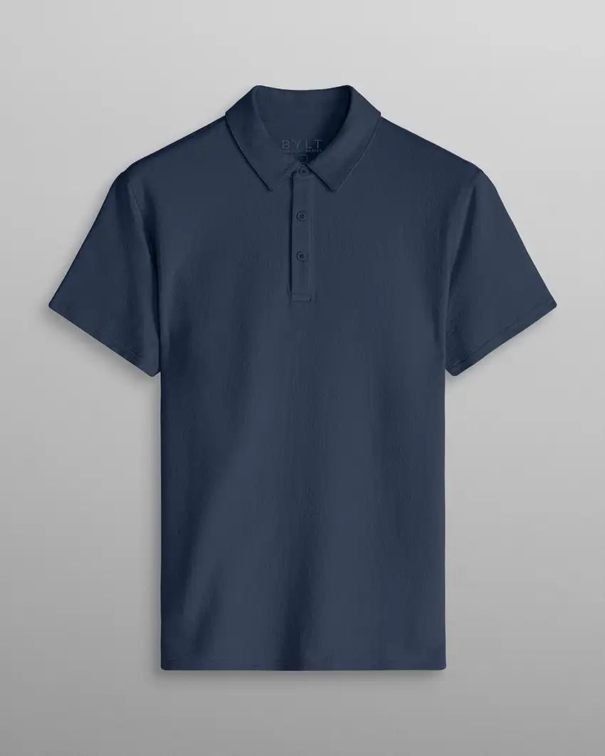 Slub Split Hem Polo