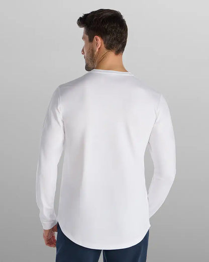 Henley Drop-Cut Long Sleeve: BYLT Signature