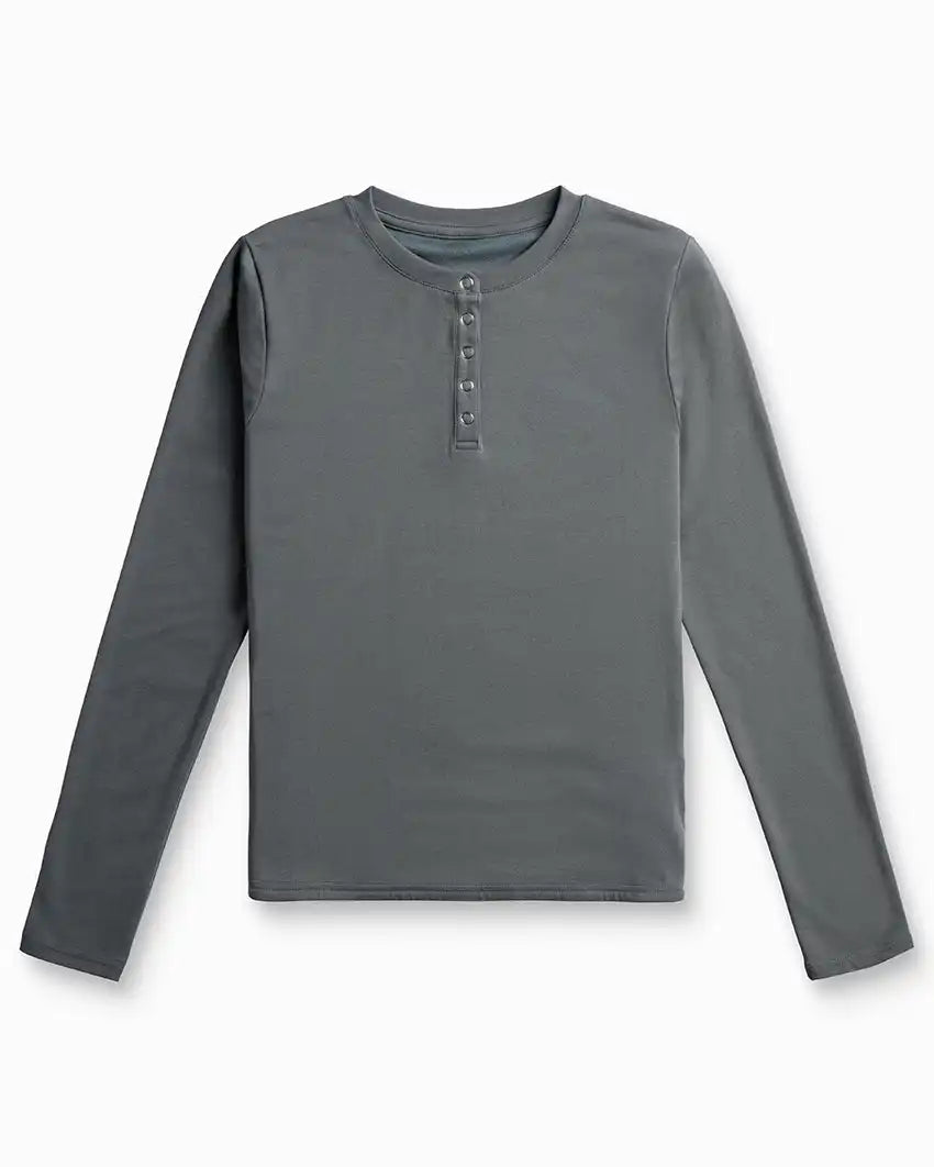 Drift Fitted Henley Long Sleeve
