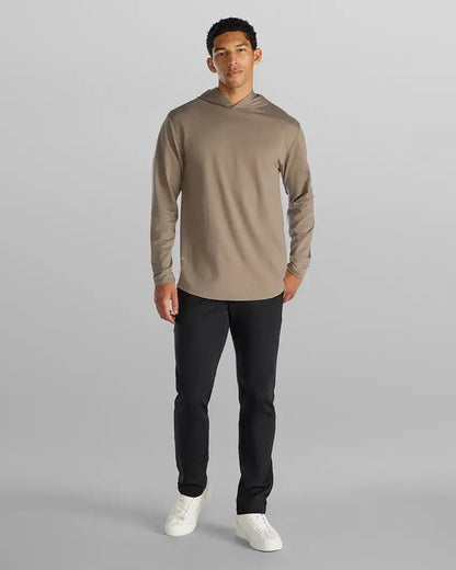 Hooded Drop-Cut Long Sleeve