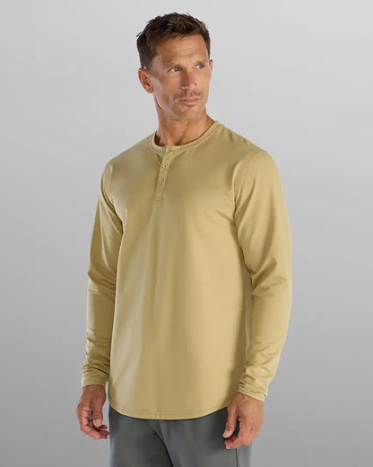 Henley Drop-Cut Long Sleeve: BYLT Signature