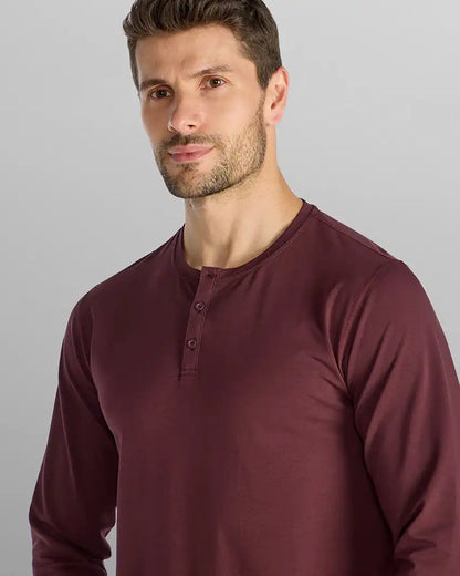 Henley Drop-Cut Long Sleeve: BYLT Signature