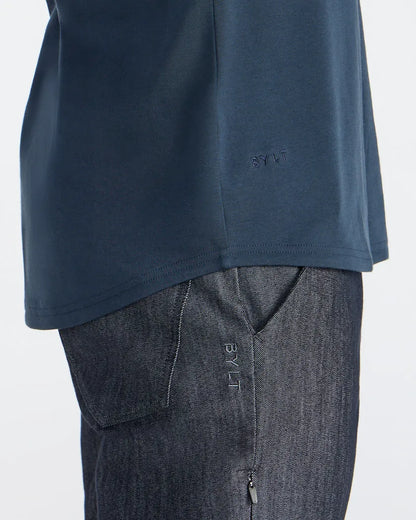 Cotton Long Sleeve Drop-Cut