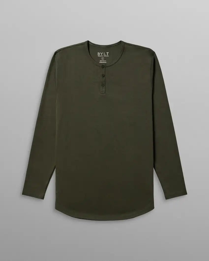 Cotton Long Sleeve Henley