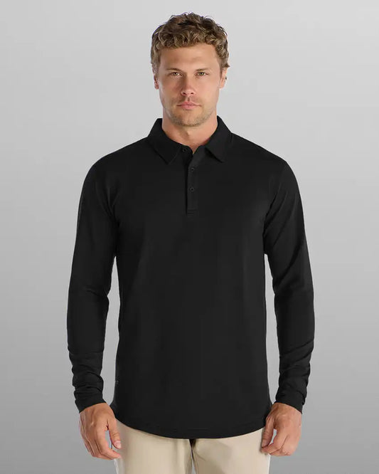 Drop-Cut Long Sleeve: LUX Polo