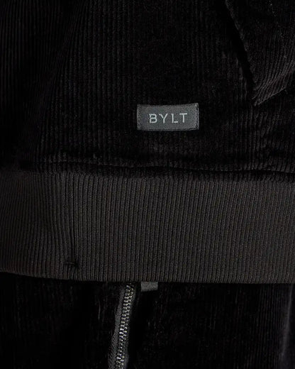 Corduroy Relaxed Mockneck Hoodie